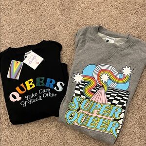 ASH AND CHESS TARGET LGBTQ+ Pride lightweight crew neck sweatshirt bundle